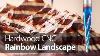 Projet CNC : Usinage d'un paysage arc-en-ciel en bois dur