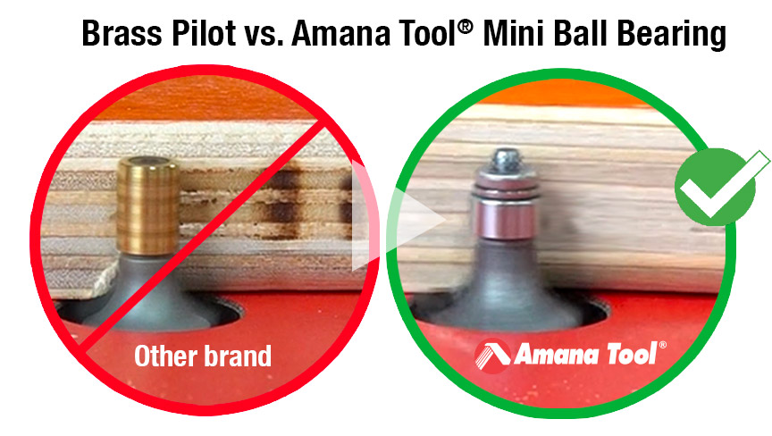 Pilote en laiton vs Amana Tool® Mini Ball Bearing | ToolsToday