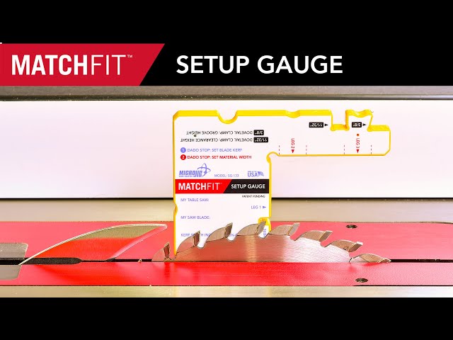 MATCHFIT Setup Gauge by MICROJIG (Dado Stop Accessory)